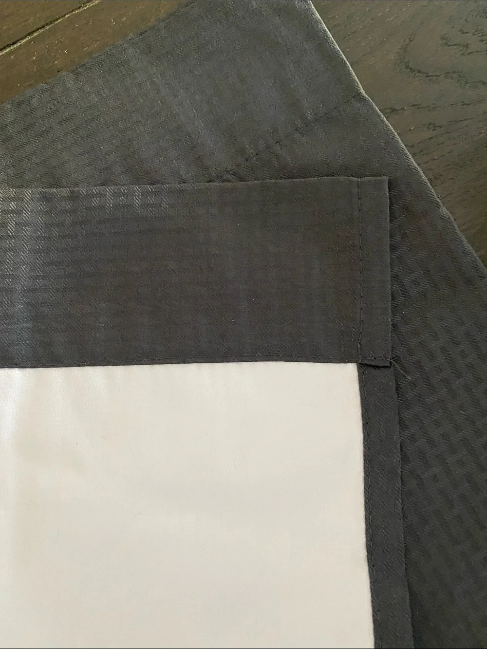 Charcoal Gray Textured Blackout Curtains
